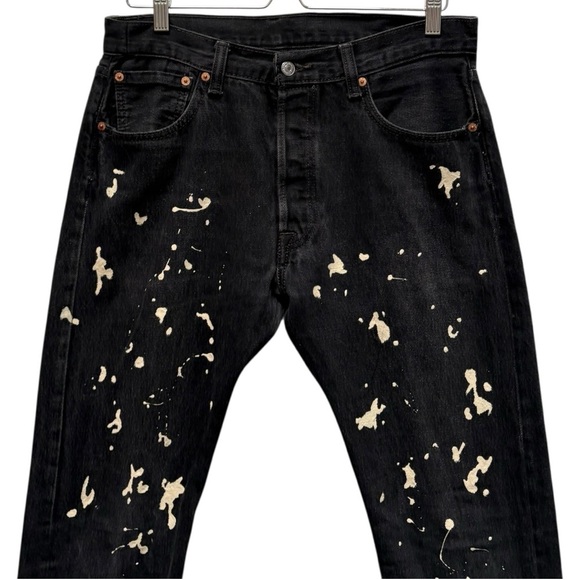 Levi's 511 Paint Splatter Slim Leg Jeans Size 34 - Picture 3 of 8